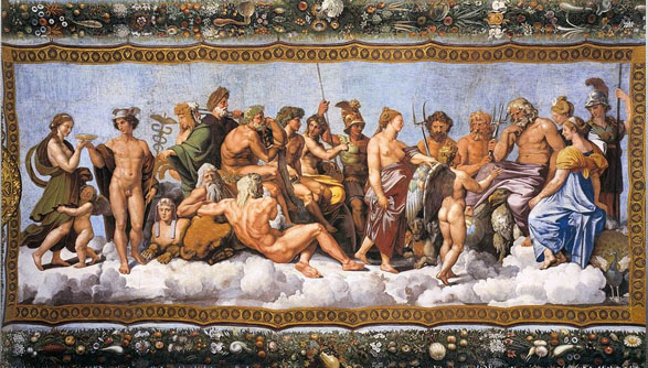 Greek gods, painted by Rafaël